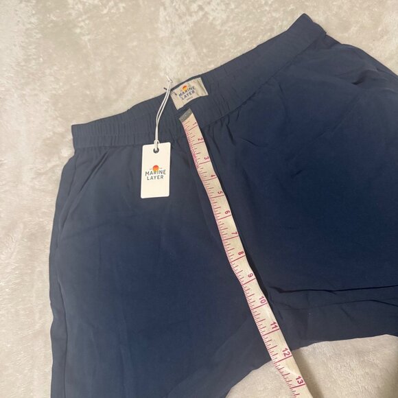 Marine Layer Allison Pant Navy Infill Elastic Waistband size Small 2 pockets new - Picture 7 of 13